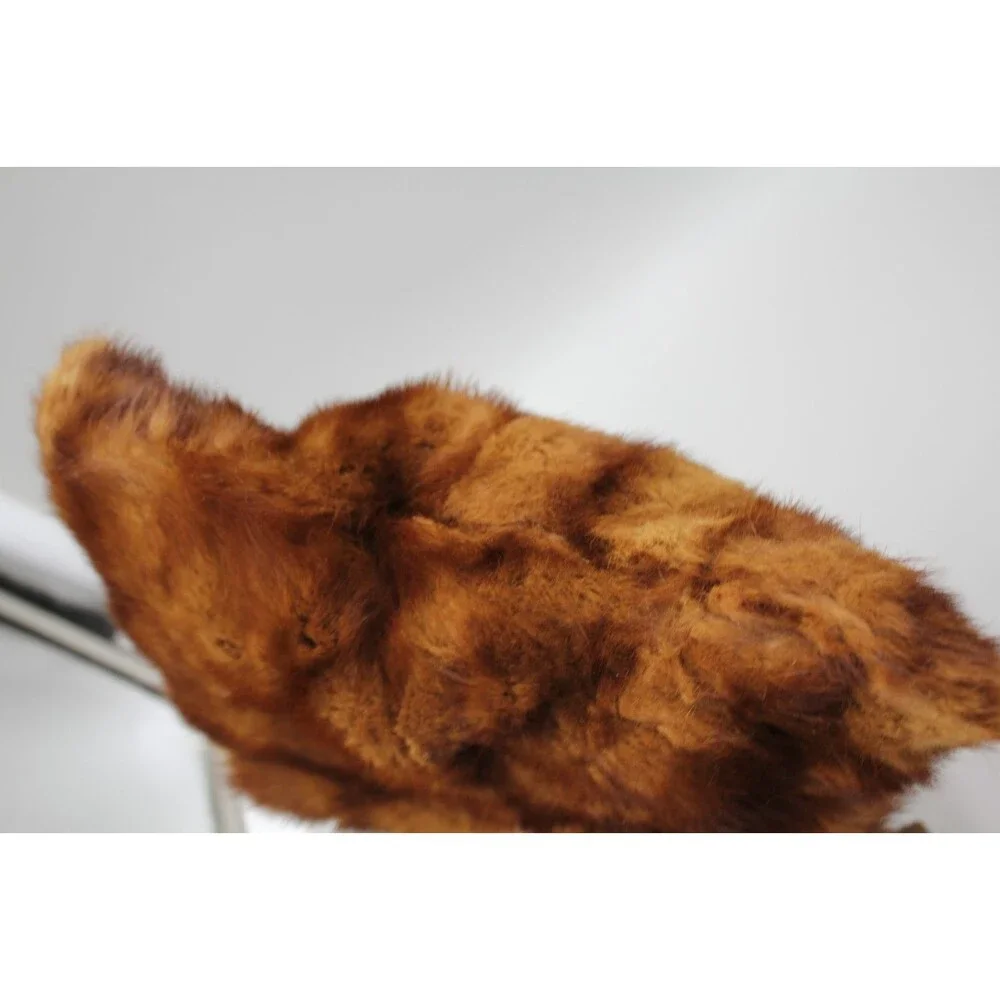 Vintage/Antique Fox Fur Hand Warmer w/Zip Coin Change Pocket & sm Leather Pouch